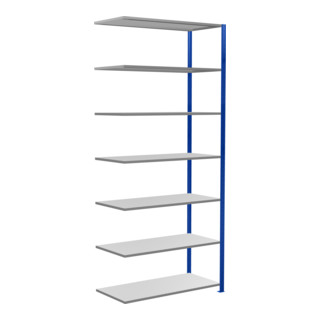 Schulte Anbauregal MULTIplus150 3000 x 1300 x 600 mm 7 legborden kruisverbinding RAL 5010 gentiaanblauw/gezinkt