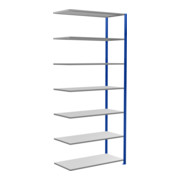 Schulte Anbauregal MULTIplus150 3000 x 1300 x 600 mm 7 legborden kruisverbinding RAL 5010 gentiaanblauw/gezinkt-1