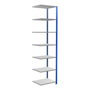 Schulte Anbauregal MULTIplus150 3000 x 750 x 600 mm 7 legborden kruissteun RAL 5010 gentiaanblauw/gevzinkt/gevzinkt-1