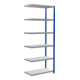 Schulte Anbauregal MULTIplus250 2500 x 1000 x 500 mm 6 planken kruisregel RAL 5010 gentiaanblauw/gevuurd