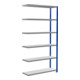 Schulte Anbauregal MULTIplus250 2500 x 1300 x 400 mm 6 legplanken kruissteun RAL 5010 gentiaanblauw/verzinkt