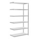 Schulte Anbauregal MULTIplus250 2500 x 1300 x 600 mm 6 legplanken kruisregel RAL 7035 lichtgrijs