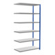 Schulte Anbauregal MULTIplus250 2500 x 1300 x 600 mm 6 planken kruisstrebe RAL 5010 gentiaanblauw/verzinkt
