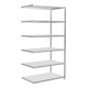 Schulte Anbauregal MULTIplus250 2500 x 1300 x 800 mm 6 legplanken kruisregel RAL 7035 lichtgrijs