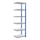 Schulte Anbauregal MULTIplus250 2500 x 750 x 500 mm 6 legborden kruisverbinding RAL 5010 gentiaanblauw/galvaniseerd/galvaniseerd