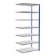 Schulte Anbauregal MULTIplus250 3000 x 1300 x 800 mm 7 legborden kruissteun RAL 5010 gentiaanblauw/gevinkt