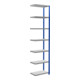 Schulte Anbauregal MULTIplus250 3000 x 750 x 400 mm 7 legborden kruisverbinding RAL 5010 gentiaanblauw/geverzinkt/geverzinkt