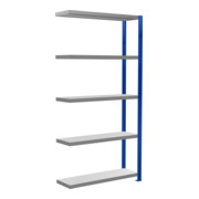 Schulte Anbauregal MULTIplus330, 5 legborden, kruisverbinding, RAL 5010 gentiaanblauw/verzinkt-1