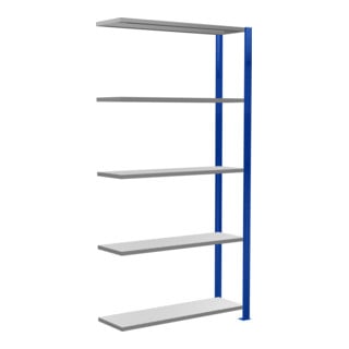 Schulte Anbauregal MULTIplus85 Steckregal RAL 5010 enzianblauw RAL 7035 lichtgrijs 85 kg 1000 mm