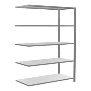 Schulte Anbauregal MULTplus150 kantoorwandrek 1800 x 1300 x 600 mm 5 legplanken verzinkt met middenvergrendeling