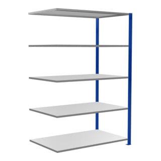 Schulte Anbauregal Steckregal MULTIplus150 2000 x 1300 x 800 mm 5 Fachböden Kreuzstrebe RAL 5010 enzianblau/verzinkt
