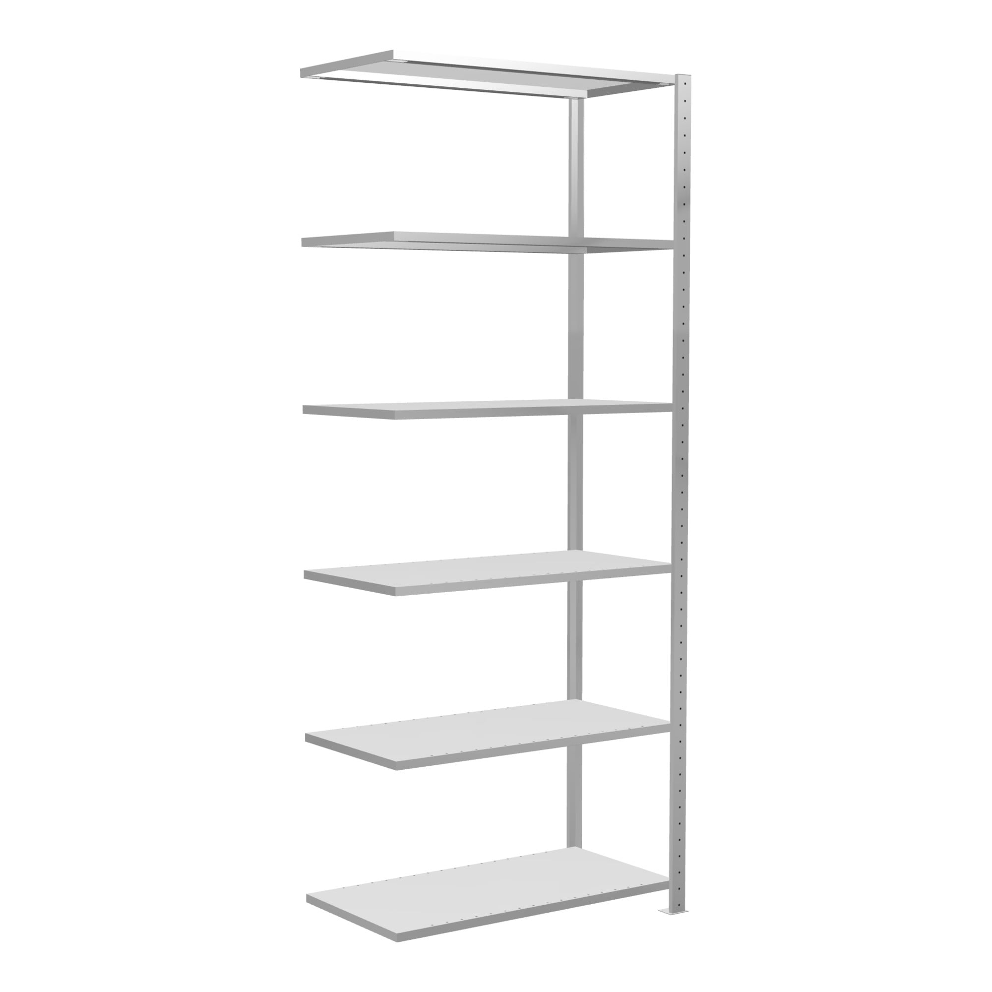 Schulte Anbauregal Steckregal MULTIplus150 2500 x 1000 x 500 mm 6 Fachböden Kreuzstrebe RAL 7035 lichtgrau ; Schulte Lagertechnik