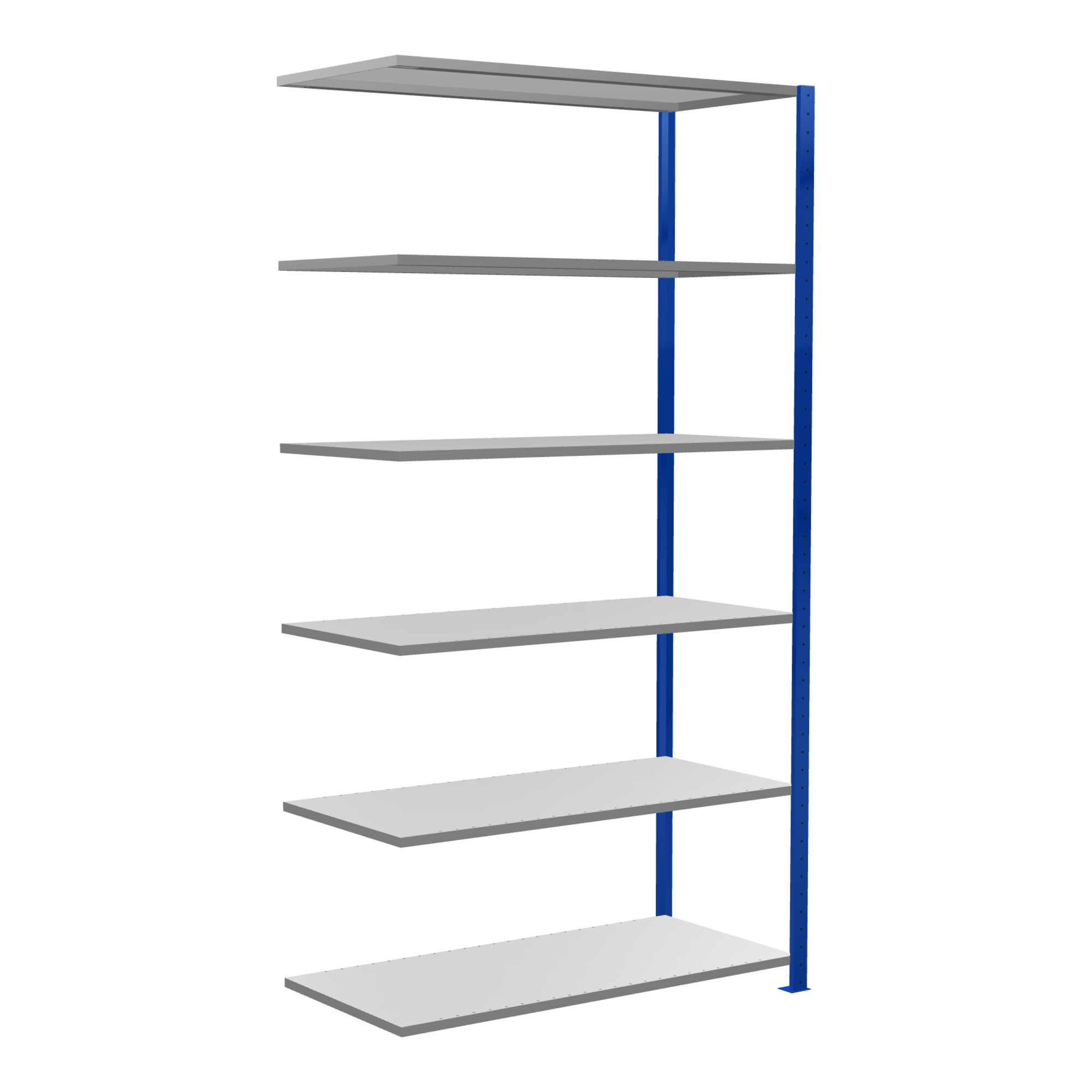 Schulte Anbauregal Steckregal MULTIplus150 2500 x 1300 x 600 mm 6 Fachböden Kreuzstrebe RAL 5010 enzianblau/verzinkt ; Schulte Lagertechnik
