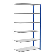 Schulte Anbauregal Steckregal MULTIplus150 2500 x 1300 x 600 mm 6 planken kruisverbinding RAL 5010 gentiaanblauw/verzinkt-1