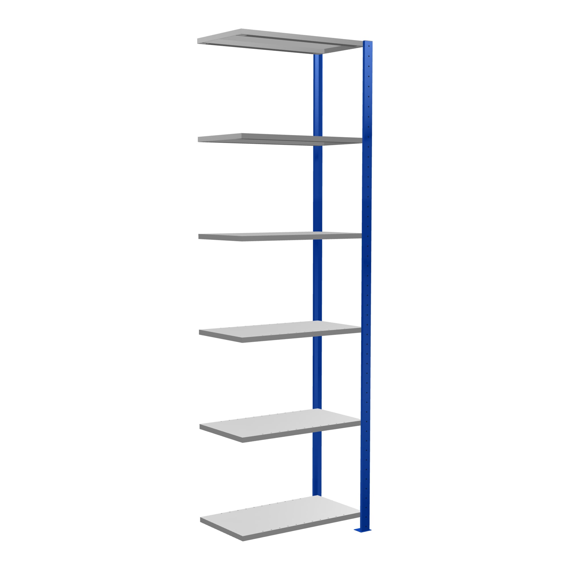 Schulte Anbauregal Steckregal MULTIplus150 2500 x 750 x 400 mm 6 Fachböden Kreuzstrebe RAL 5010 enzianblau/verzinkt/verzinkt ; Schulte Lagertechnik