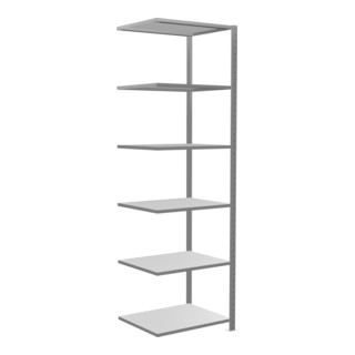 Schulte Anbauregal Steckregal MULTIplus150 2500 x 750 x 600 mm 6 Fachböden Kreuzstrebe verzinkt