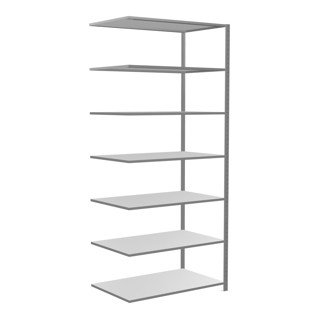 Schulte Anbauregal Steckregal MULTIplus150 3000 x 1300 x 800 mm 7 Fachböden Kreuzstrebe verzinkt