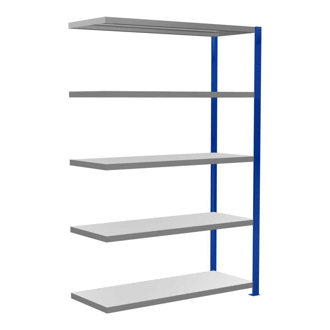 Schulte Anbauregal Steckregal MULTIplus250 2000 x 1300 x 500 mm 5 Fachböden Kreuzstrebe RAL 5010 enzianblau/verzinkt