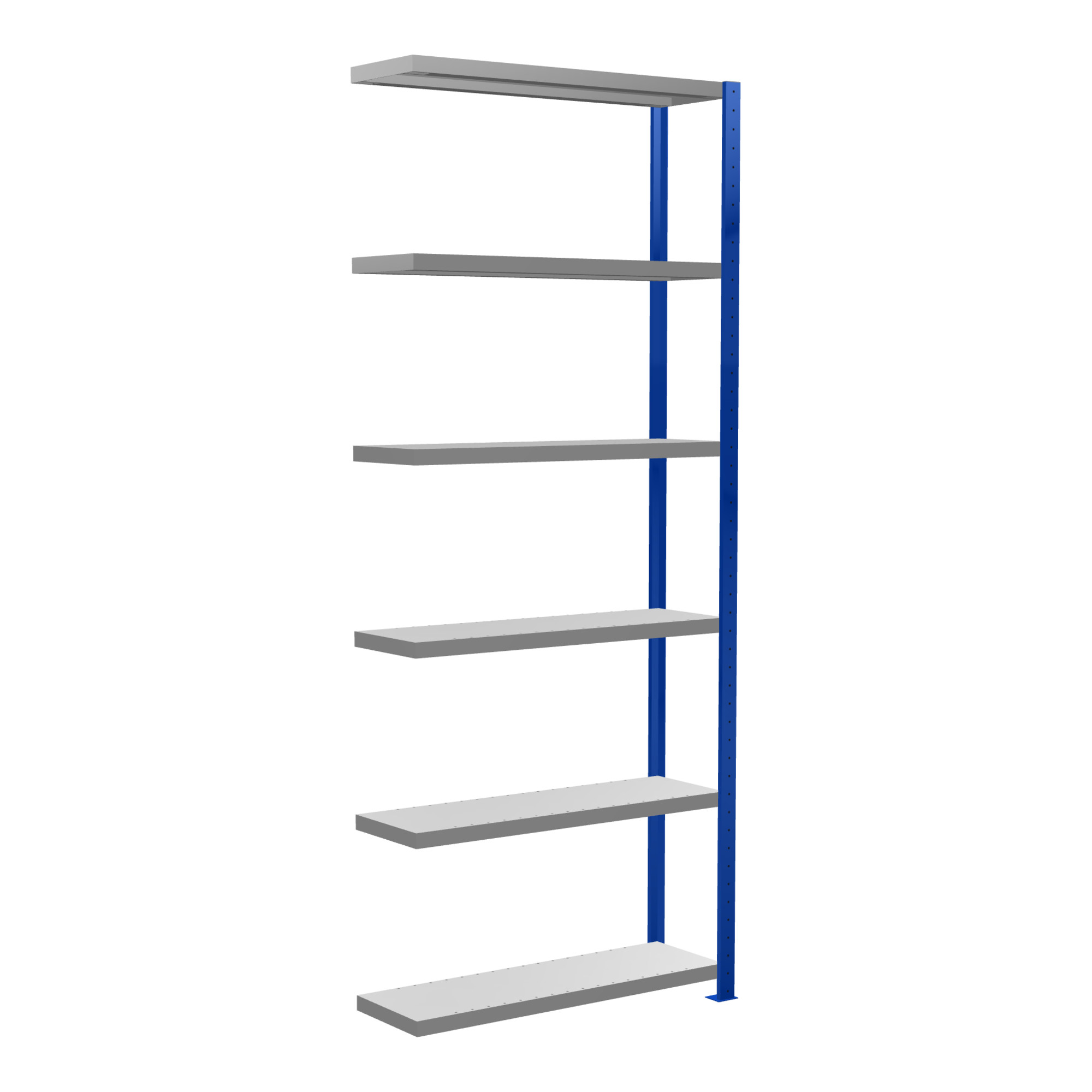 Schulte Anbauregal Steckregal MULTIplus250 2500 x 1000 x 300 mm 6 Fachböden Kreuzstrebe RAL 5010 enzianblau/verzinkt ; Schulte Lagertechnik