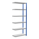 Schulte Anbauregal Steckregal MULTIplus250 2500 x 1000 x 400 mm 6 legborden kruisverbinding RAL 5010 gentiaanblauw/geverfd