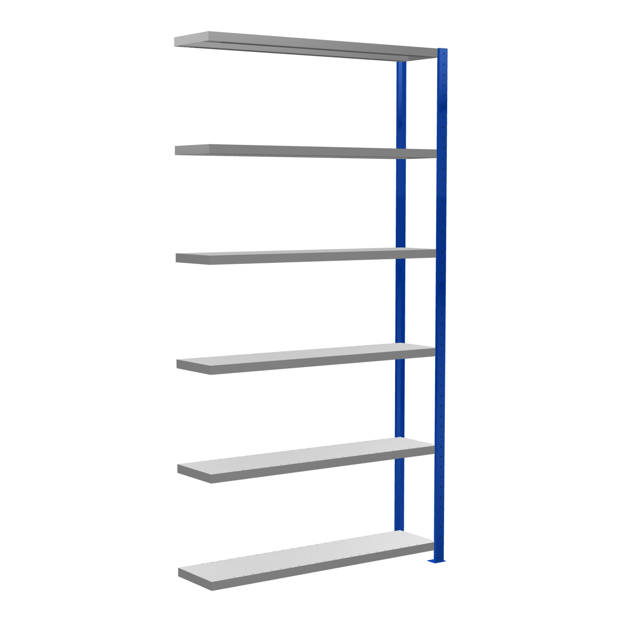 Schulte Anbauregal Steckregal MULTIplus250 2500 x 1300 x 300 mm 6 Fachböden Kreuzstrebe RAL 5010 enzianblau/verzinkt ; Schulte Lagertechnik