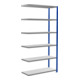 Schulte Anbauregal Steckregal MULTIplus250 2500 x 1300 x 500 mm 6 legborden kruisverband RAL 5010 gentiaanblauw/verzinkt
