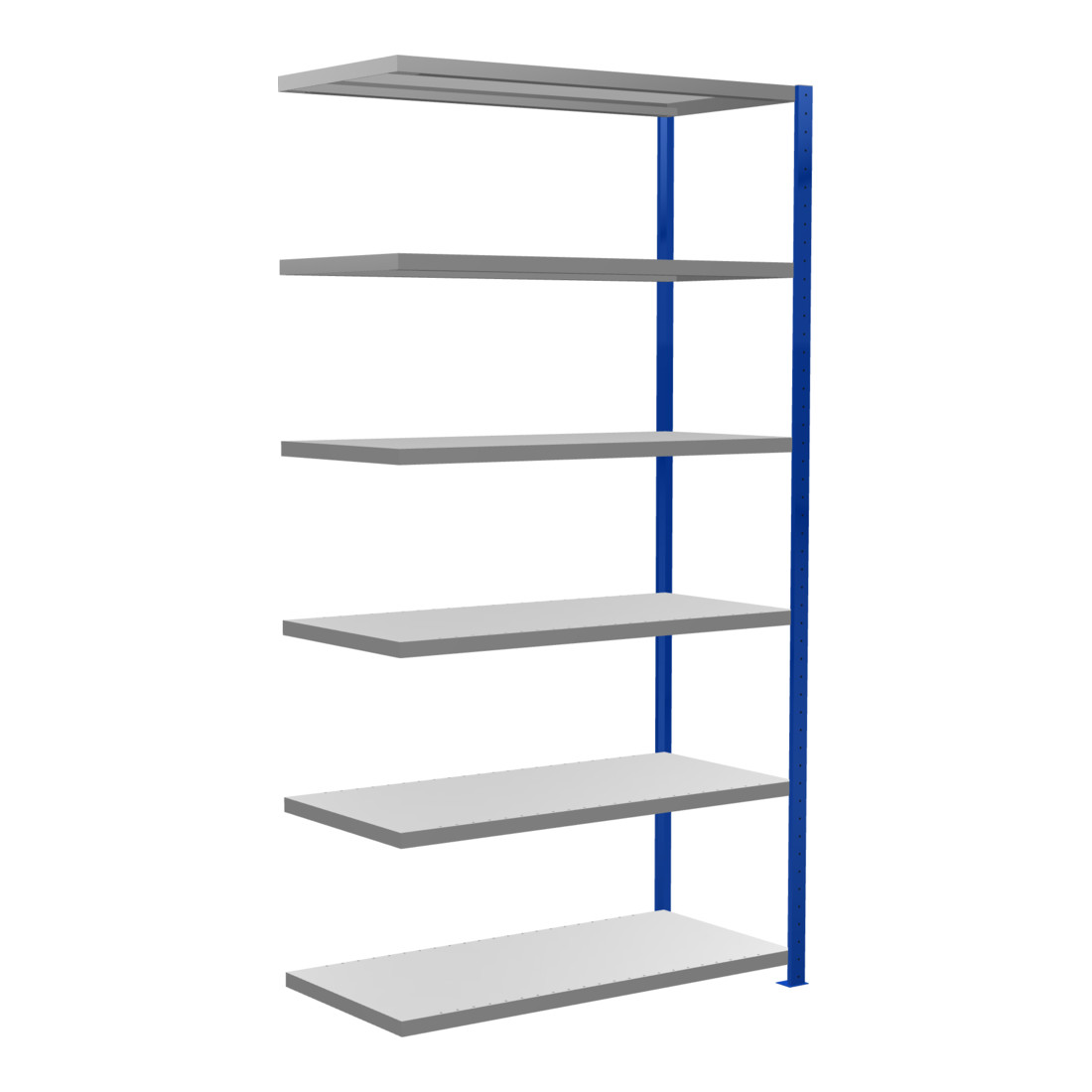 Schulte Anbauregal Steckregal MULTIplus250 2500 x 1300 x 600 mm 6 Fachböden Kreuzstrebe RAL 5010 enzianblau/verzinkt