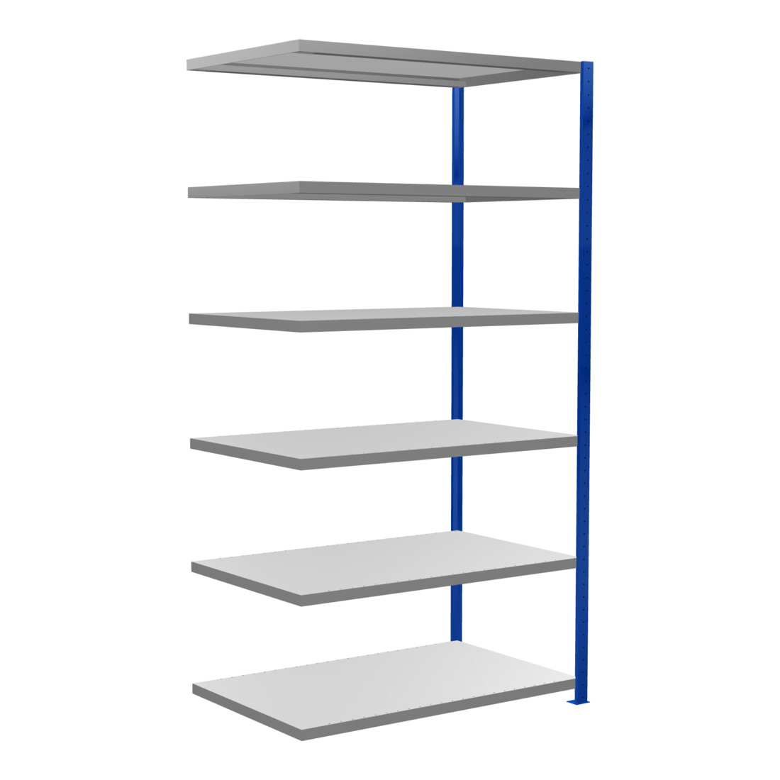 Schulte Anbauregal Steckregal MULTIplus250 2500 x 1300 x 800 mm 6 Fachböden Kreuzstrebe RAL 5010 enzianblau/verzinkt
