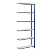 Schulte Anbauregal MULTIplus330, 6 legborden, kruisstrebe, RAL 5010 gentiaanblauw/verzinkt-1