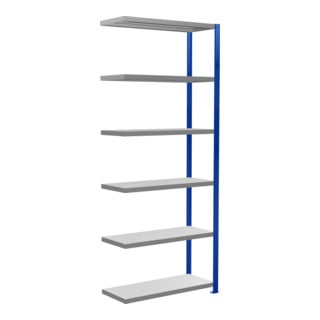 Schulte Anbauregal Steckregal MULTIplus330 2500 x 1000 x 400 mm 6 Fachböden Kreuzstrebe RAL 5010 enzianblau/verzinkt