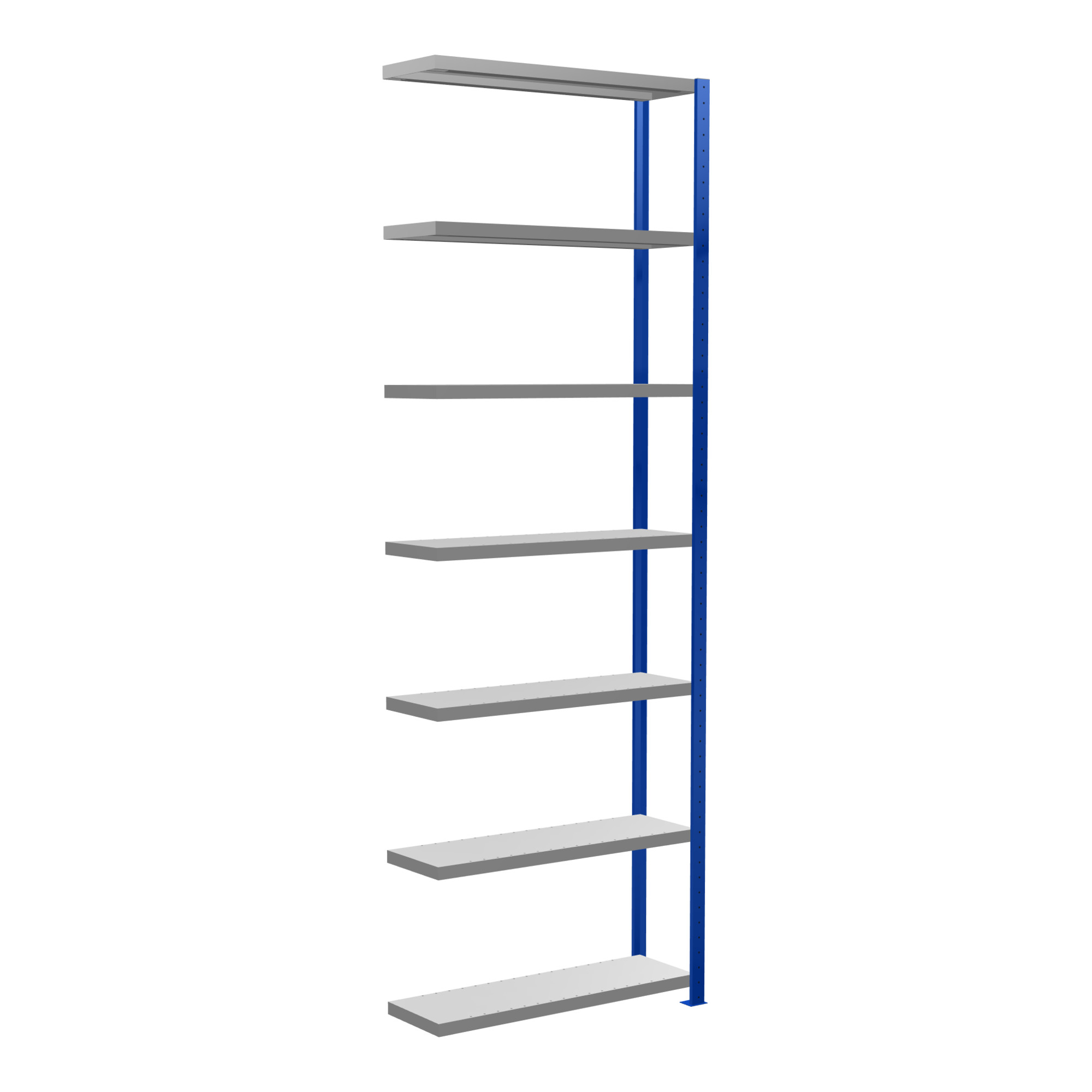 Schulte Anbauregal Steckregal MULTIplus330 3000 x 1000 x 300 mm 7 Fachböden Kreuzstrebe RAL 5010 enzianblau/verzinkt ; Schulte Lagertechnik