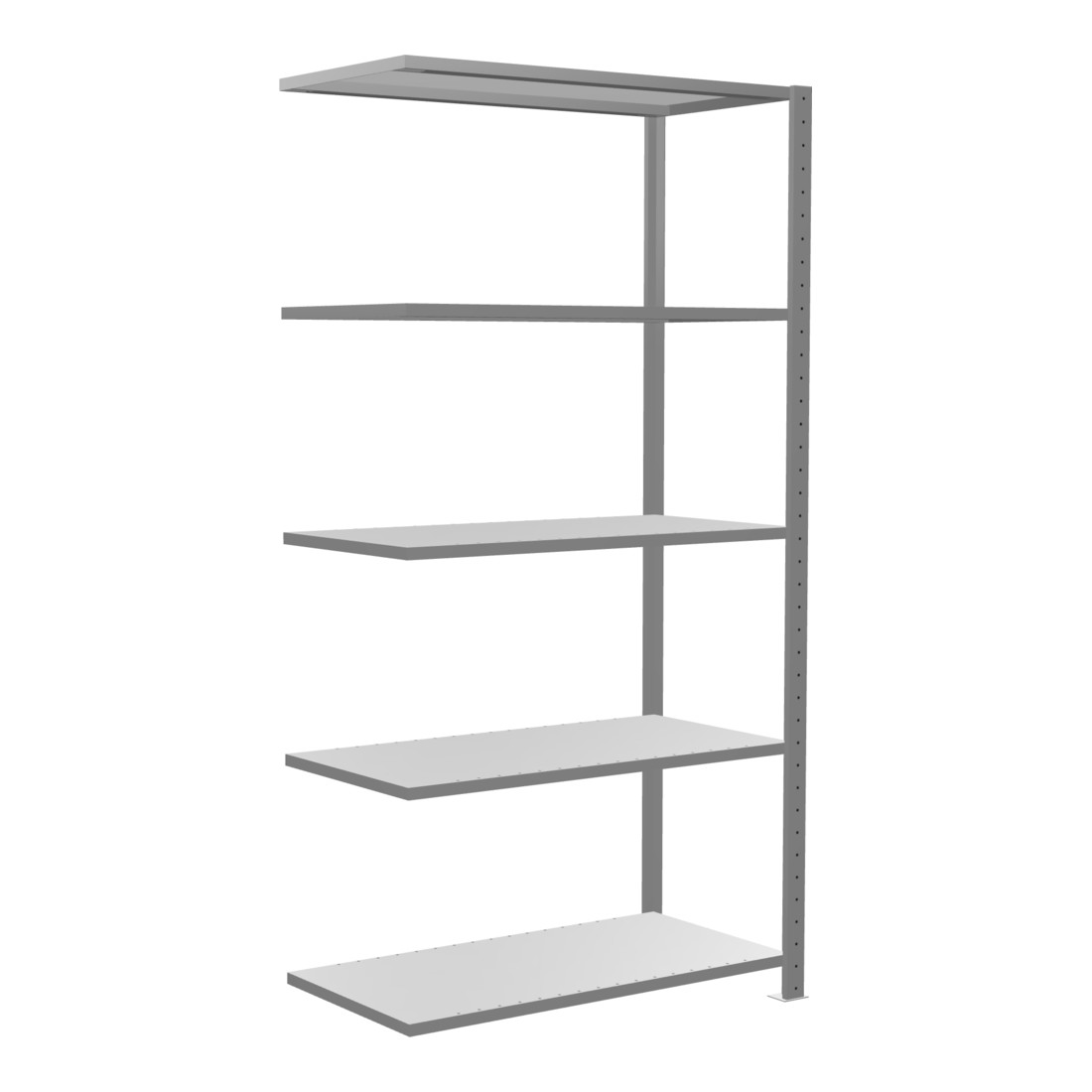 Schulte Anbauregal Steckregal MULTIplus85 2000 x 1000 x 500 mm 5 Fachböden Kreuzstrebe verzinkt