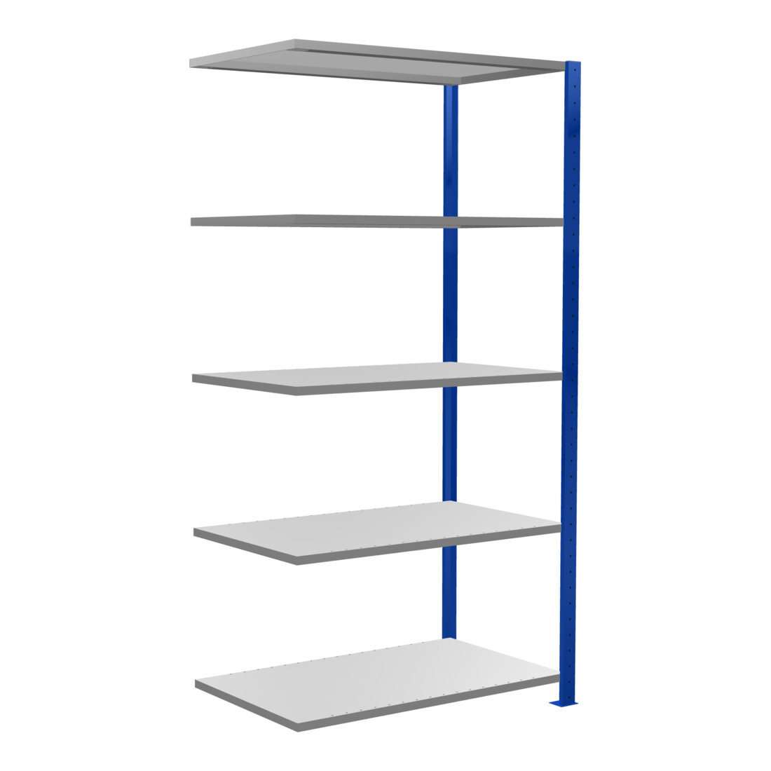 Schulte Anbauregal Steckregal MULTIplus85 2000 x 1000 x 600 mm 5 Fachböden Kreuzstrebe RAL 5010 enzianblau