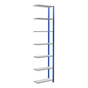 Schulte Anbauregal Steckrek MULTIplus150 3000 x 750 x 300 mm 7 legplanken kruissteun RAL 5010 gentiaanblauw/gezinkt/gezinkt-1
