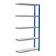 Schulte Anbauregal Steckrek MULTIplus250 2000 x 1000 x 300 mm 5 legborden kruisverbinding RAL 5010 gentiaanblauw/verzinkt