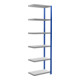 Schulte Anbauregal Steckrek MULTIplus250 2500 x 750 x 400 mm 6 legborden kruisverband RAL 5010 gentiaanblauw/ verzinkt/ verzinkt