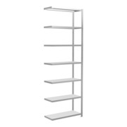 Schulte Anbauregal Steekrek MULTIplus330 3000 x 1000 x 400 mm 7 legborden kruisregel RAL 7035 lichtgrijs-1
