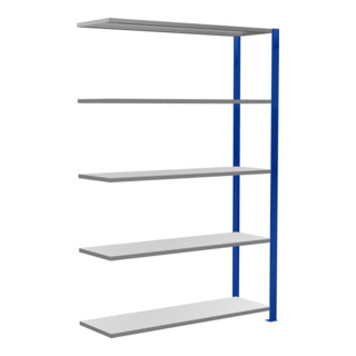 Schulte Anbauregal Stekkerrek MULTIplus150 2000 x 1300 x 400 mm 5 legborden kruisverbinding RAL 5010 gentiaanblauw/geverfd