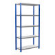 Schulte basisrek boutloos MULTIplus250 2000 x 1000 x 400 mm 5 Etages dwarsbalk RAL 5010 gentiaanblauw/verzinkt