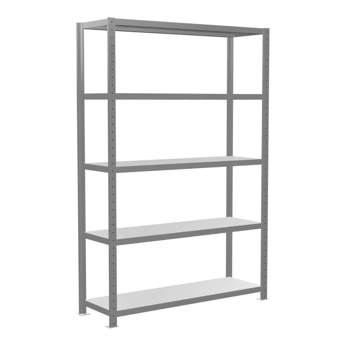 Schulte Basisrek boutloos MULTIplus250 2000 x 1300 x 400 mm 5 Etages Dwarsbalk Verzinkt