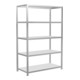 Schulte basisrek boutloos MULTIplus250 2000 x 1300 x 600 mm 5 etages dwarsbeugel RAL 7035 lichtgrijs