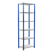 Schulte Basisrek Steckrek MULTIplus150 2500 x 750 x 500 mm 6 legborden kruisverbinding RAL 5010 gentiaanblauw/verzinkt/verzinkt-1