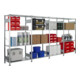 Schulte Fachbodenregal Stecksystem MULTIplus150, HxBxT 2000x4000x400 mm, Aktions-Set eingeschweißt, verz.-150 kg