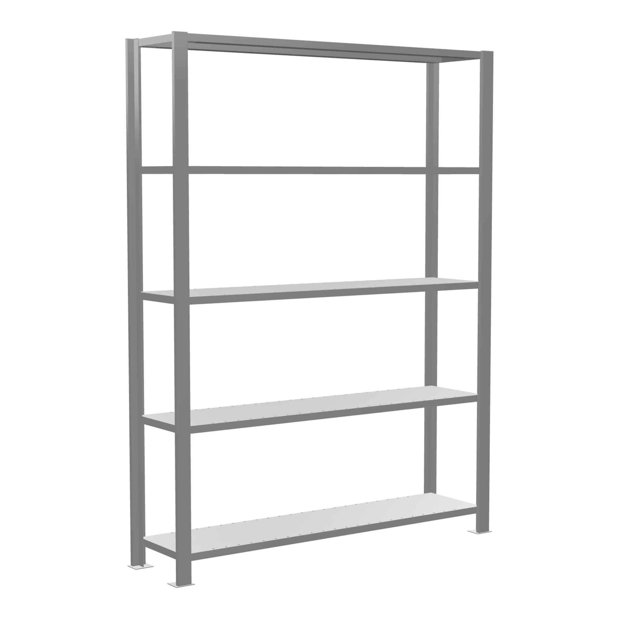 Schulte Grundregal Büro-Steckregal MULTIplus85 1800 x 1300 x 300 mm 5 Fachböden Kreuzstrebe verzinkt mit Anschlagleiste ; Schulte Lagertechnik
