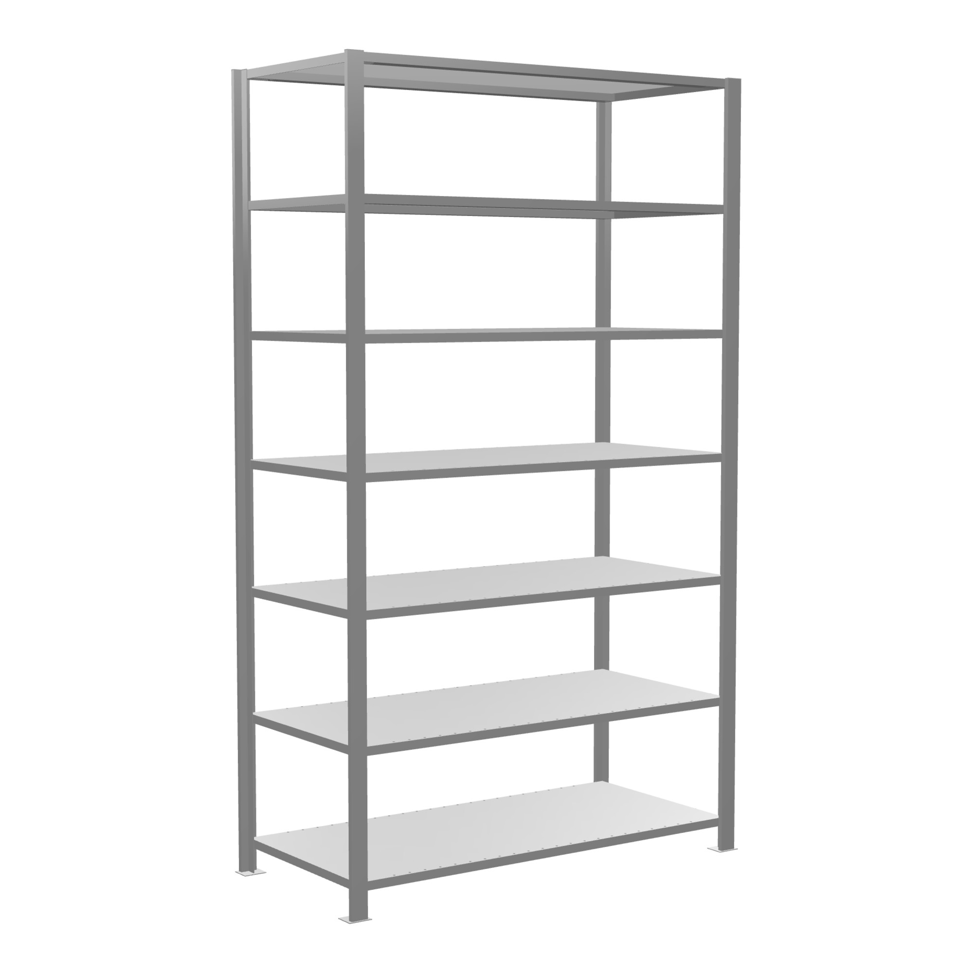 Schulte Grundregal Büro-Steckregal MULTplus150 2300 x 1300 x 600 mm 7 Fachböden Längenriegel verzinkt ohne Mittelanschlag ; Schulte Lagertechnik