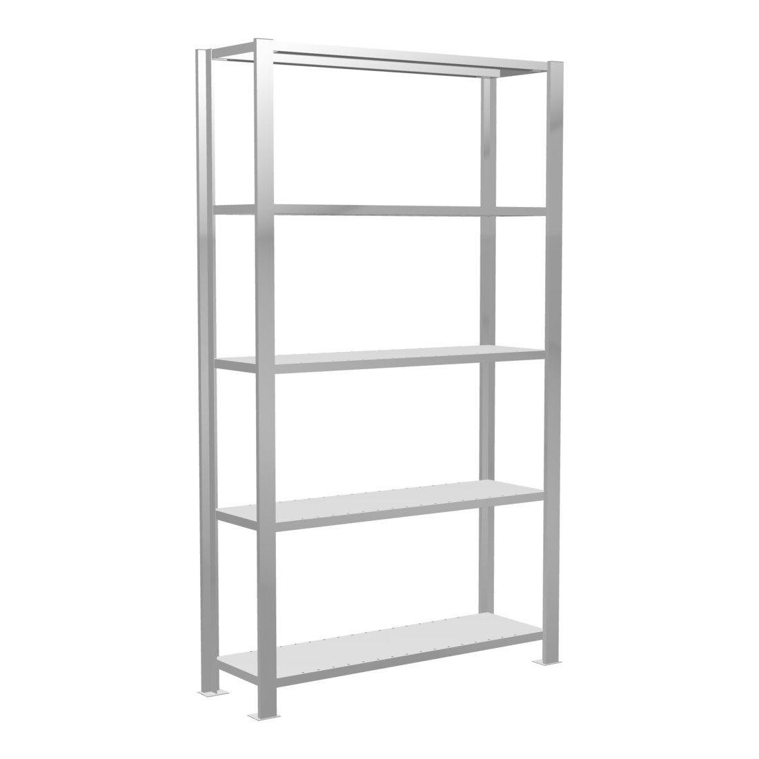Schulte Bureaurek MULTIplus85 schroefsysteem, 5 legborden, kruisverbinding, enkelzijdig, diepte 300 mm, versteviging met hoekijzers, met aanslaglat