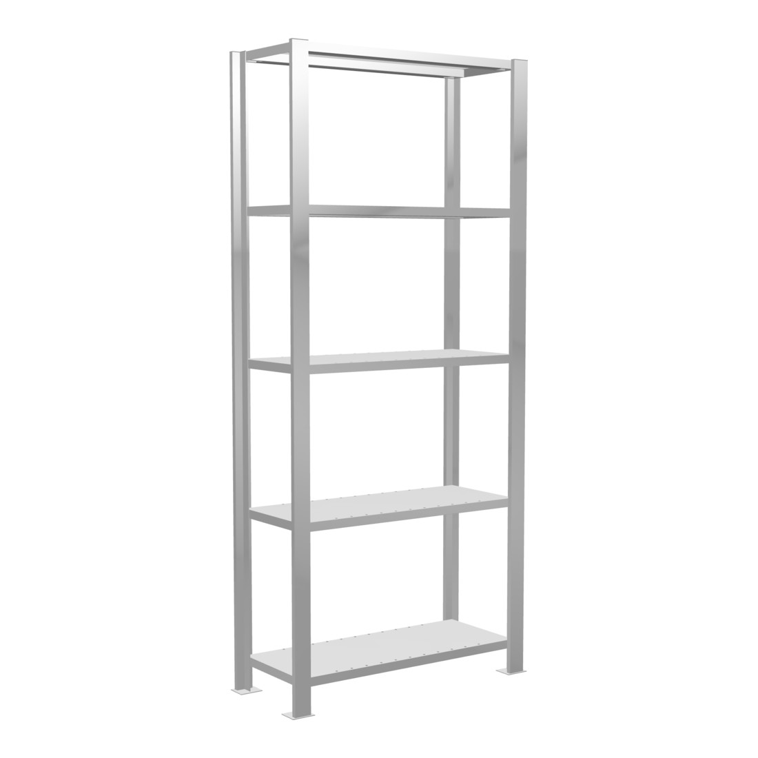 Schulte Bureaukast Schroefsysteem MULTIplus85, 5 legplanken, kruisverbinding, aan één zijde te gebruiken, diepte 300 mm, versteviging door hoekbeugel
