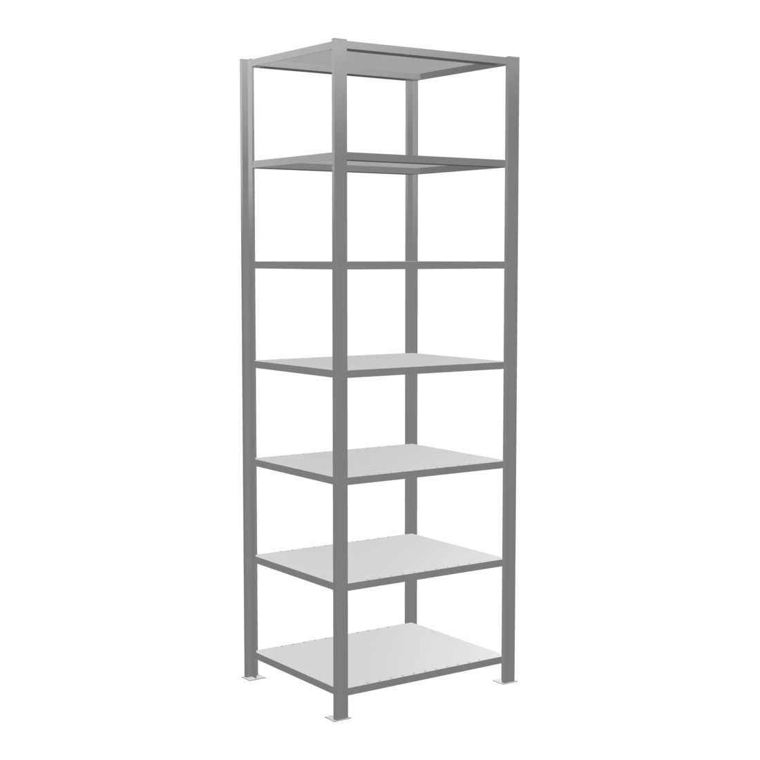 Schulte Grundregal Bureau-opzetrek MULTplus150 2300 x 750 x 600 mm 7 legplanken verzinkt met middenvergrendeling