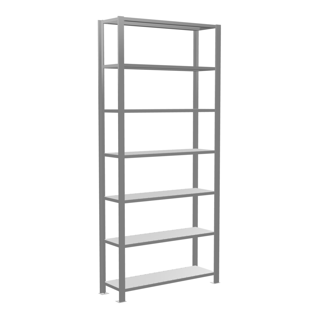 Schulte Grundregal Bureau-steekrek MULTIplus85 2300 x 1000 x 300 mm 7 legborden verzinkte kruisstrebe zonder aanslaglijst