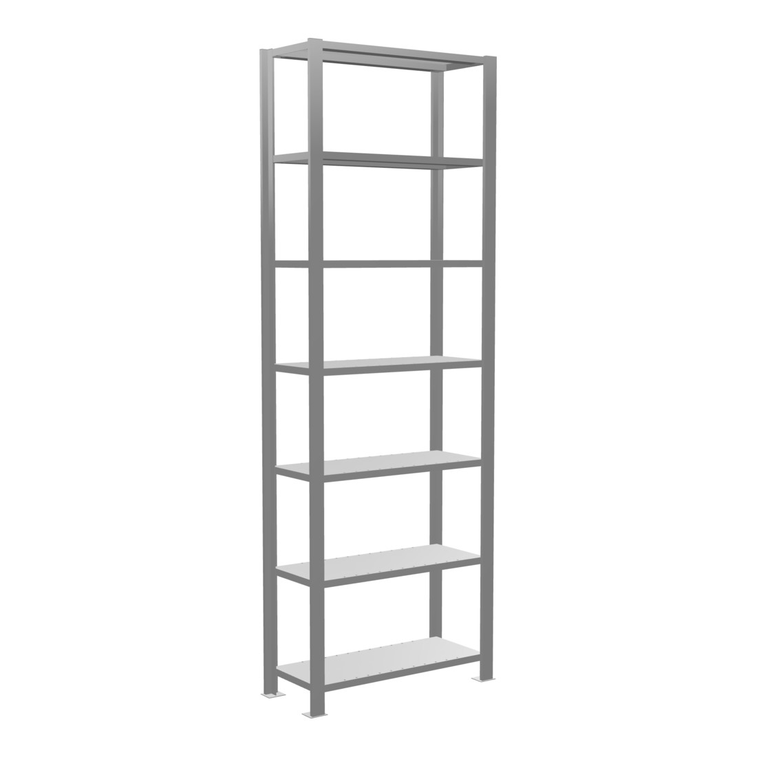 Schulte Grundregal Bureaurek MULTIplus85 2300 x 750 x 300 mm 7 legborden verzinkte kruissteun met aanslaglat